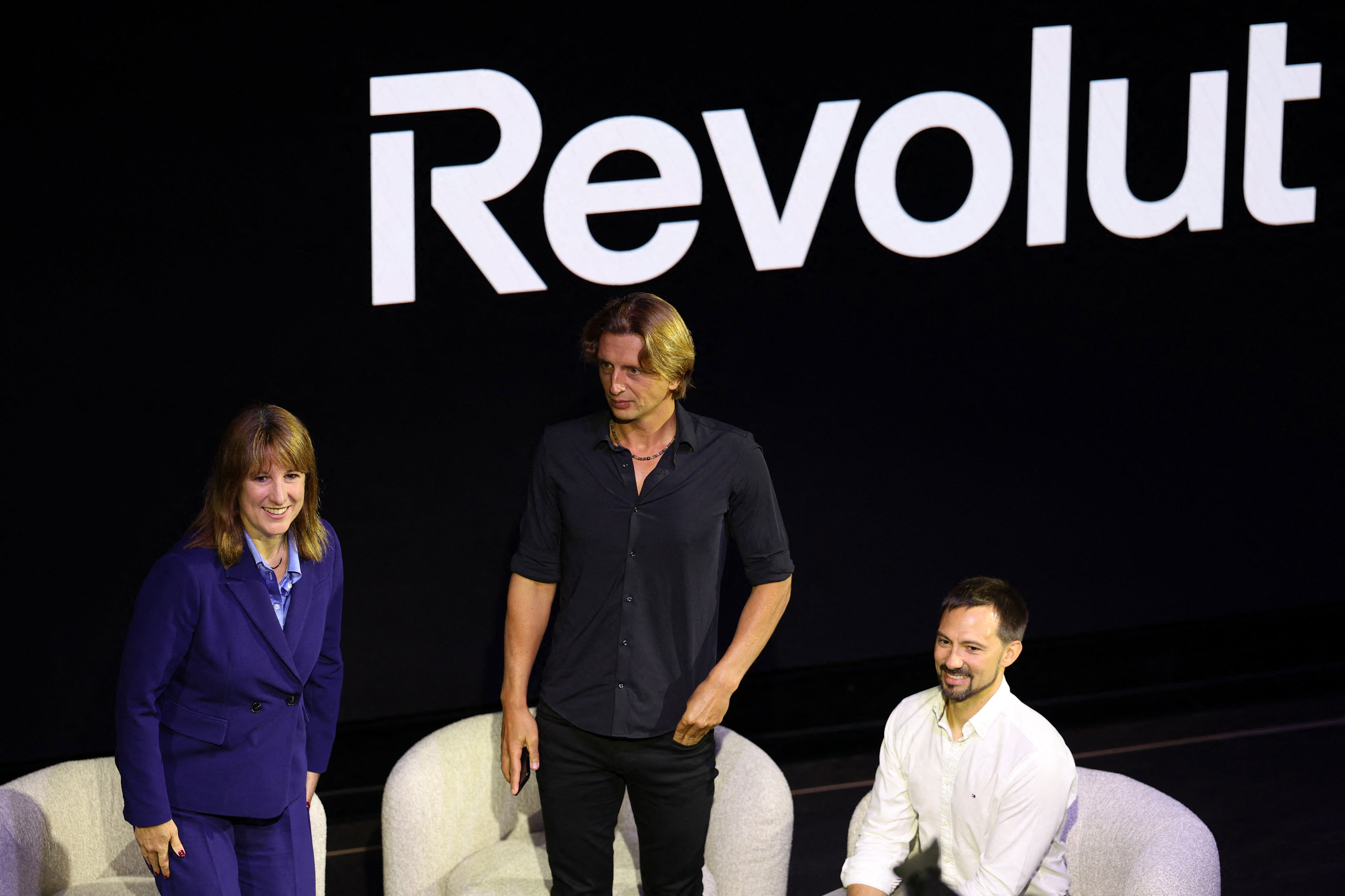 Storonsky, pictured with Rachel Reeves in September, has a net worth of £10.6bn (AFP/Getty)