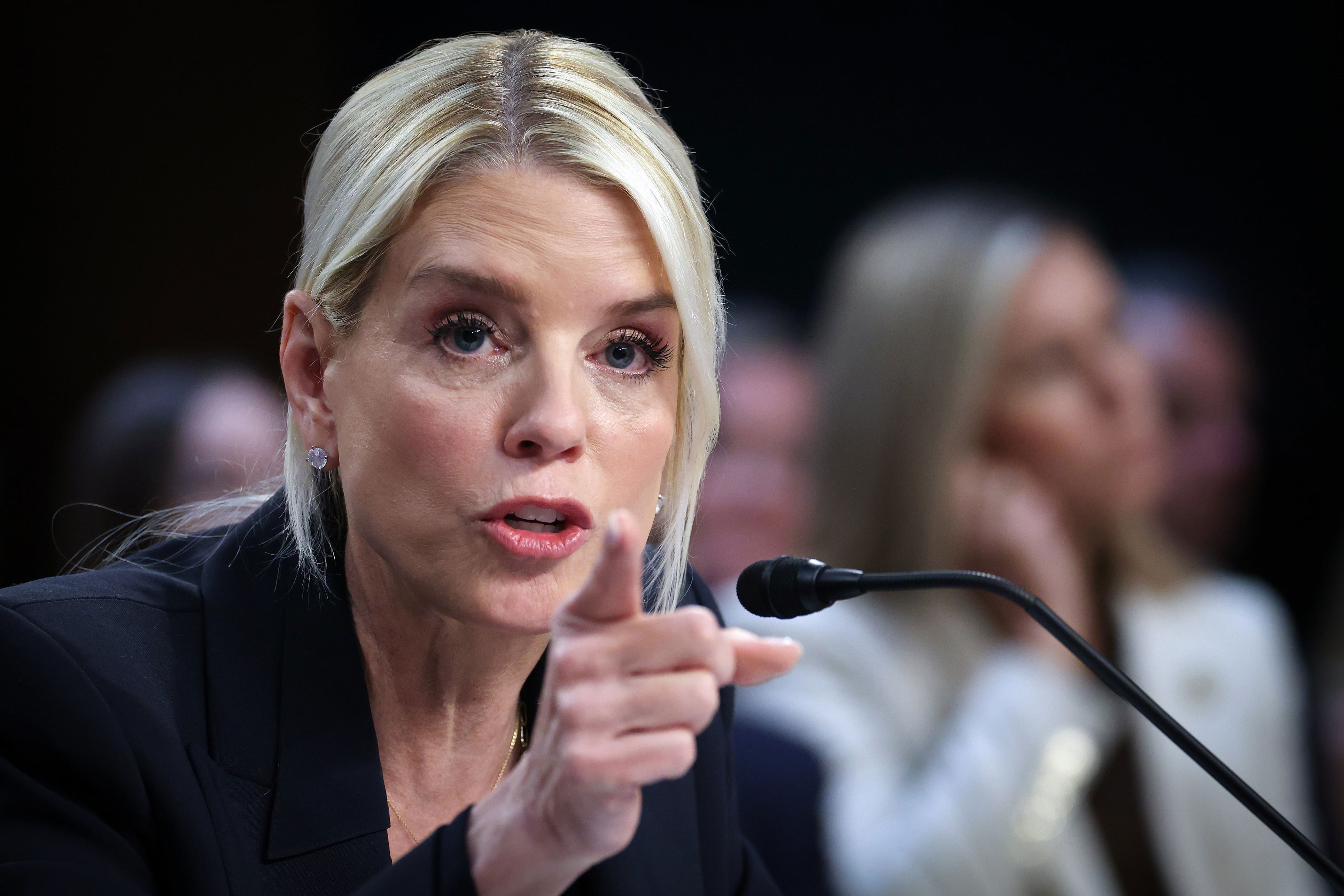 Newsom previously stated he believes Bondi is under orders from Trump to block the release of the Epstein files. / Win McNamee / Getty Images
