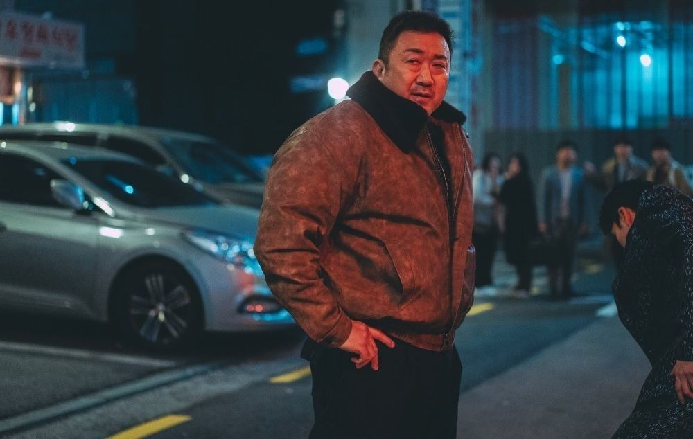 영화 촬영 현장에서 포착된 마동석