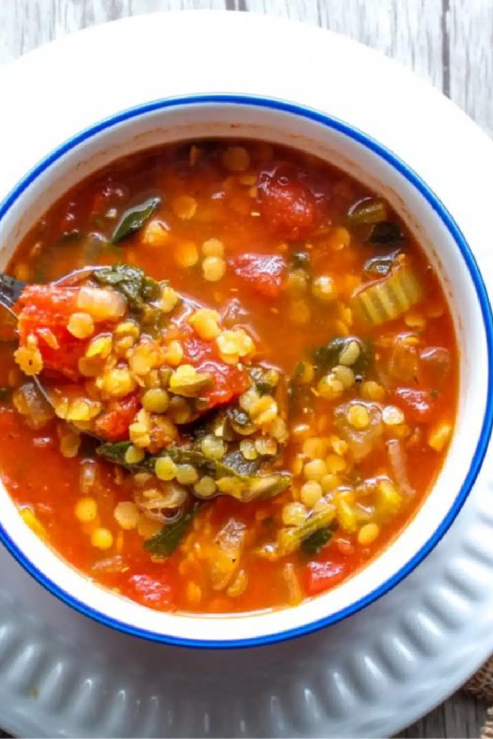 Lentil vegetable soup - made in 30 minutes