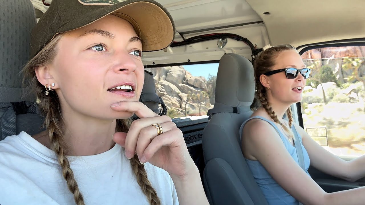 Van camping with my sister 🏕️ | First ever rock climb at Joshua Tree 🧗‍♀️