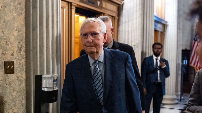 Video Shows Sen. Mitch McConnell, 83, Falling In Senate Hallway