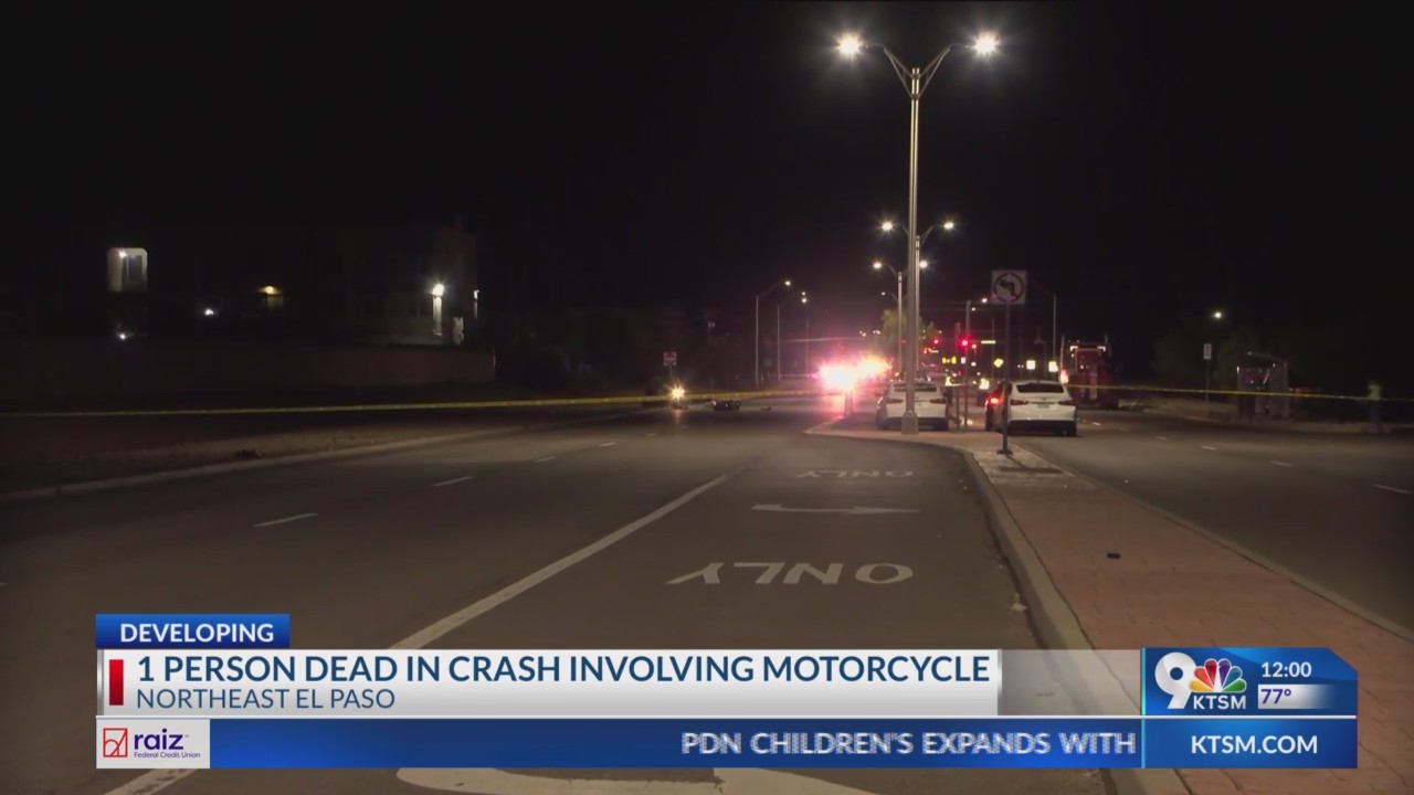 Person dies after motorcycle crash in Northeast El Paso