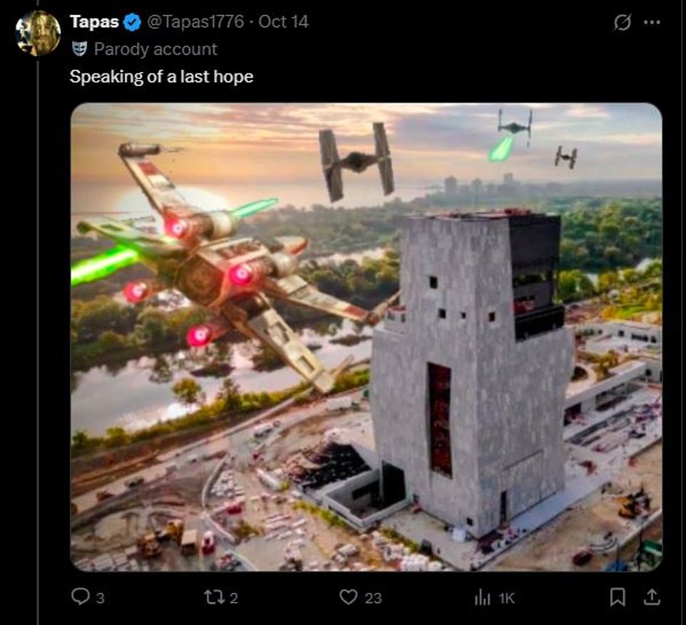 Obama's new presidential library likened to Star Wars' villain's lair