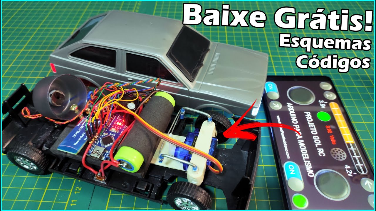 Mini Gol Quadrado RC Barato – Controle PS2 e Arduino