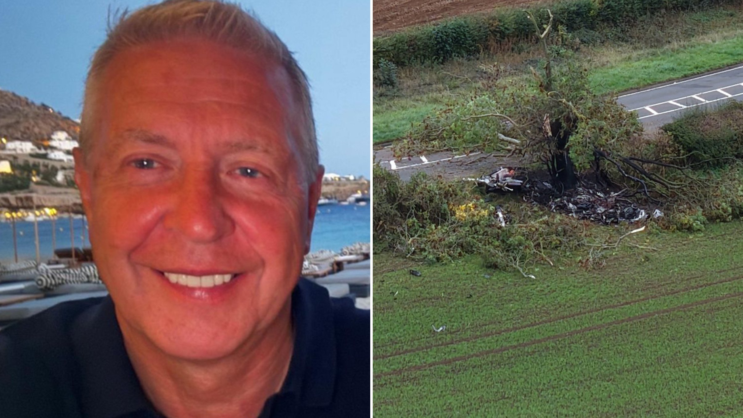 Insurance boss dies in crash after car hits tree