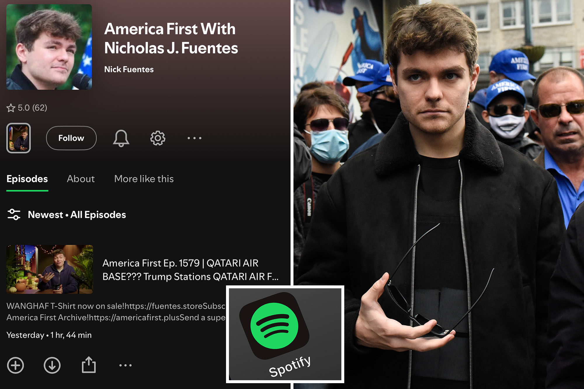 Spotify cans Nick Fuentes’ ‘America First’ podcast for breaking hate ...