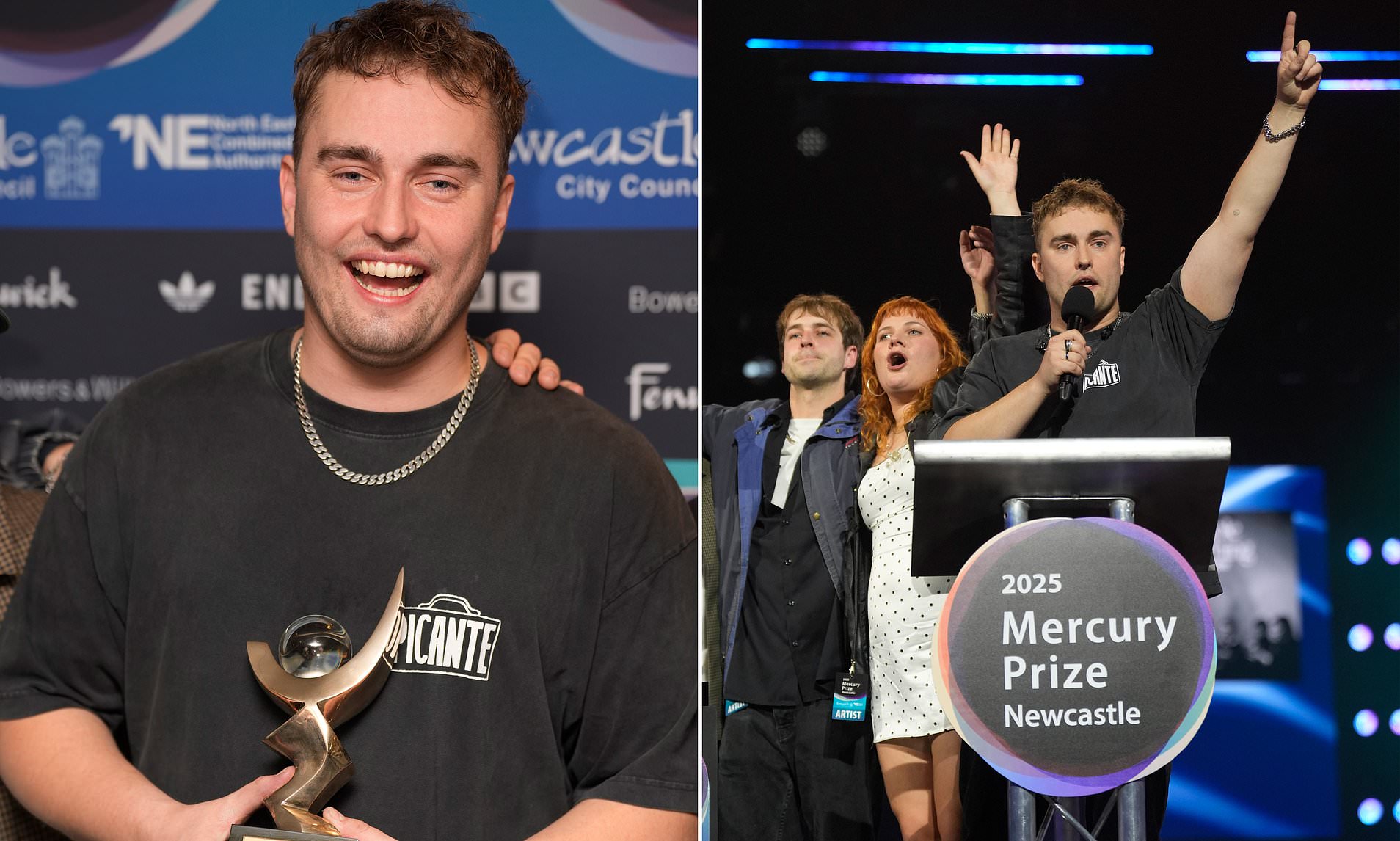 Sam Fender wins the 2025 Mercury Prize for his album People Watching
