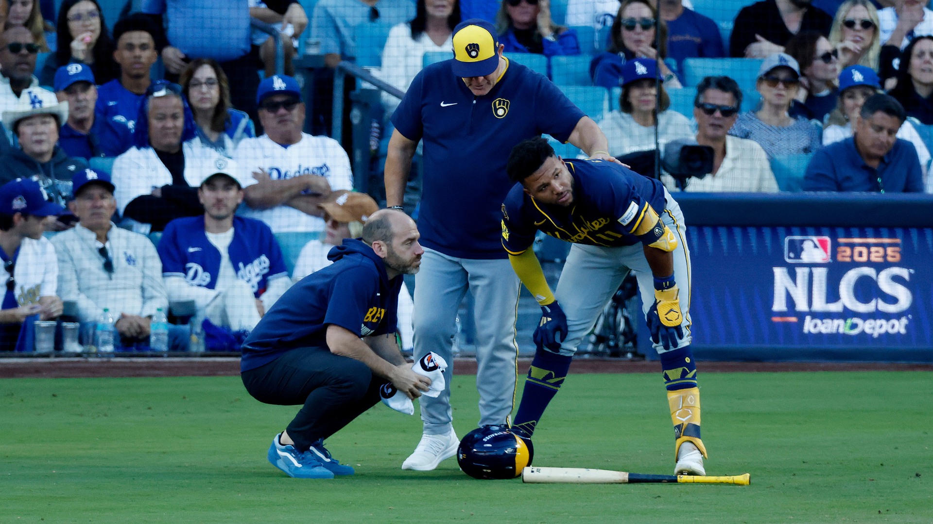 Jackson Chourio leaves NLCS Game 3 with hamstring injury, Brewers ...