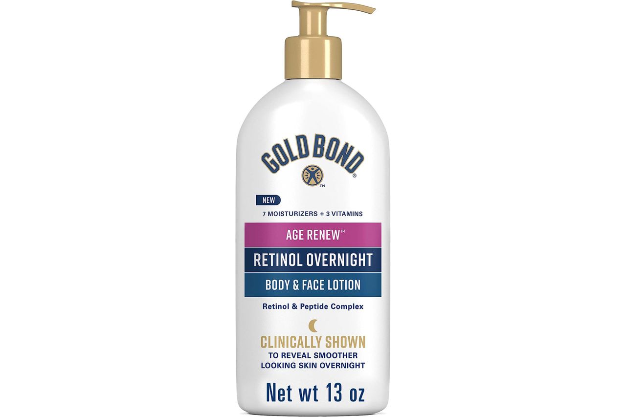 Gold Bond Age Renew Retinol Overnight Body Face Lotion With Retinol Peptide