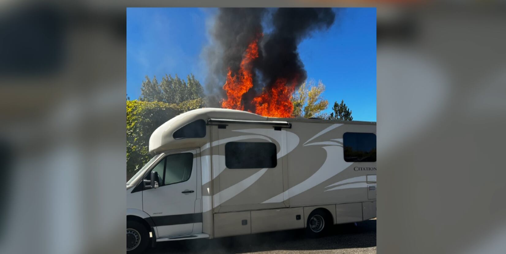 RV catches fire in Clifton neighborhood Thursday afternoon
