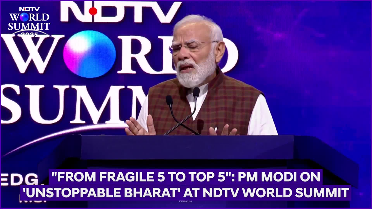 PM Modi At NDTV World Summit | "From Fragile 5 To Top 5": PM Modi On ...