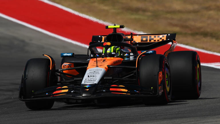 Lando Norris liderou o único treino livre do GP dos Estados Unidos nesta sexta-feira (17). (Foto: F1 | Reprodução)
