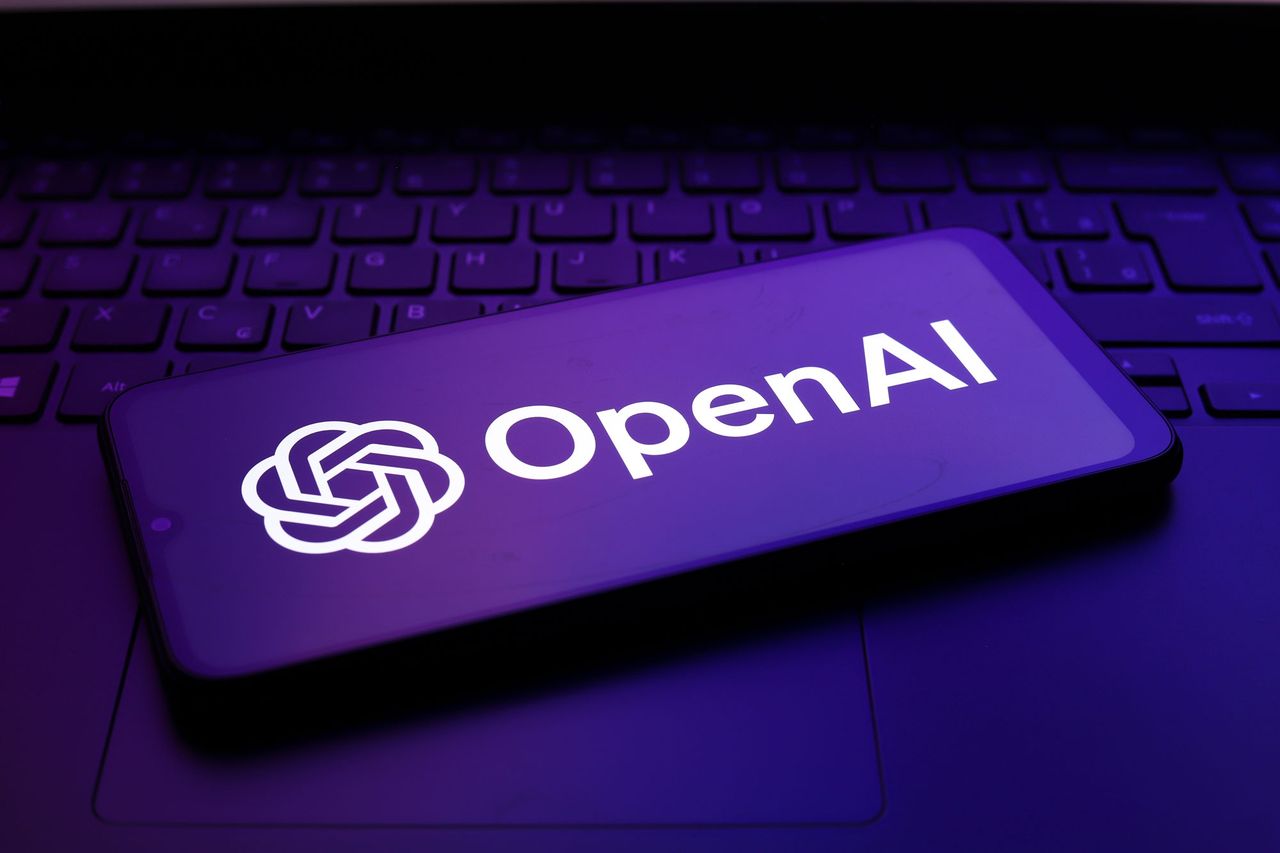 The OpenAI logo appears on the screen of a smartphone in Reno, United States, on December 2, 2024.