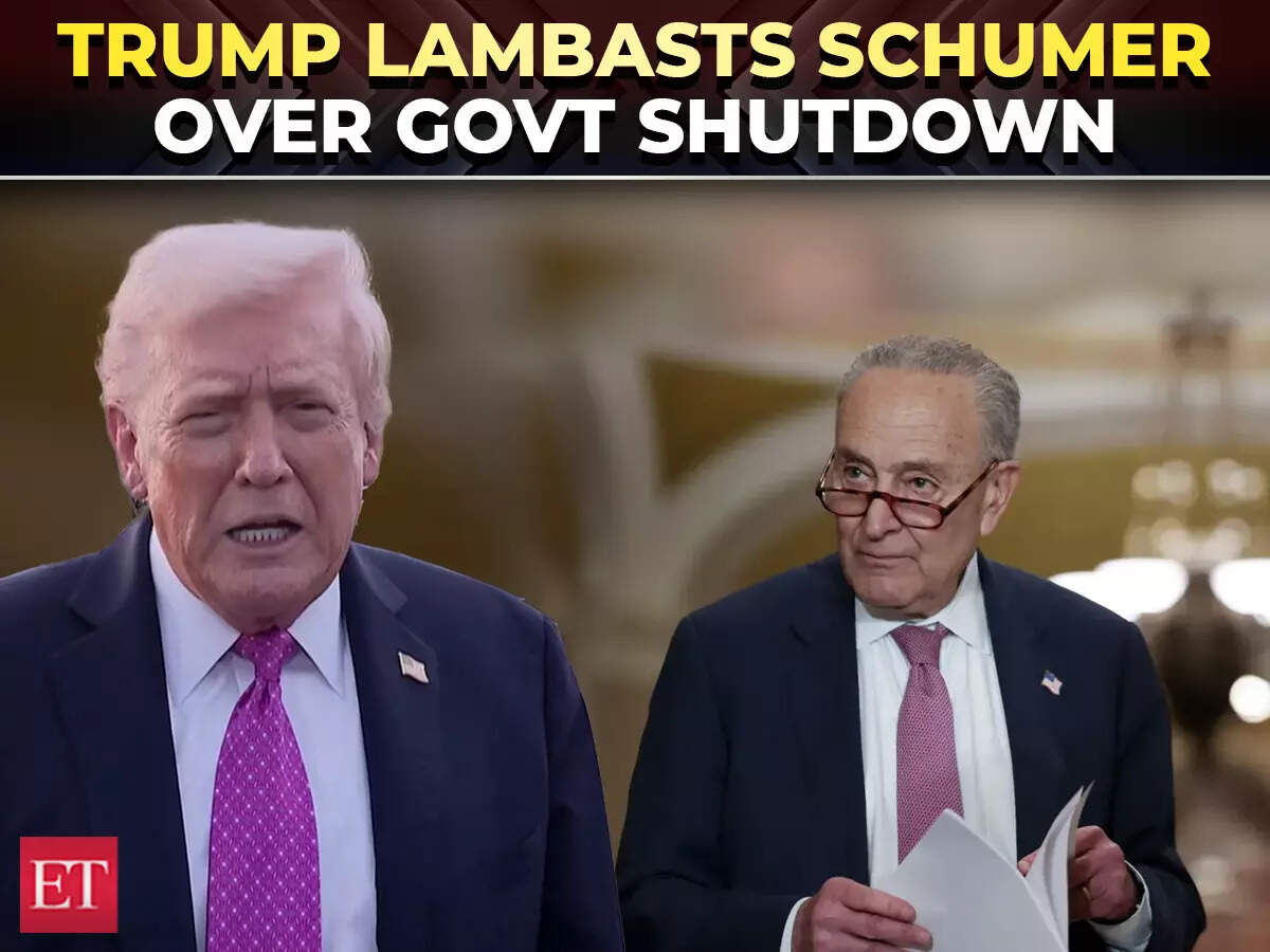 'His career is over...': Trump lambasts Chuck Schumer over govt shutdown