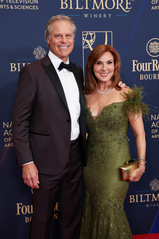 John Schlesinger, Marilyn Milian at the 52nd Daytime Emmy Awards held at the Pasadena Civic Auditorium on October 17, 2025 in Pasadena, California. Jesse Grant/Variety via Getty Images