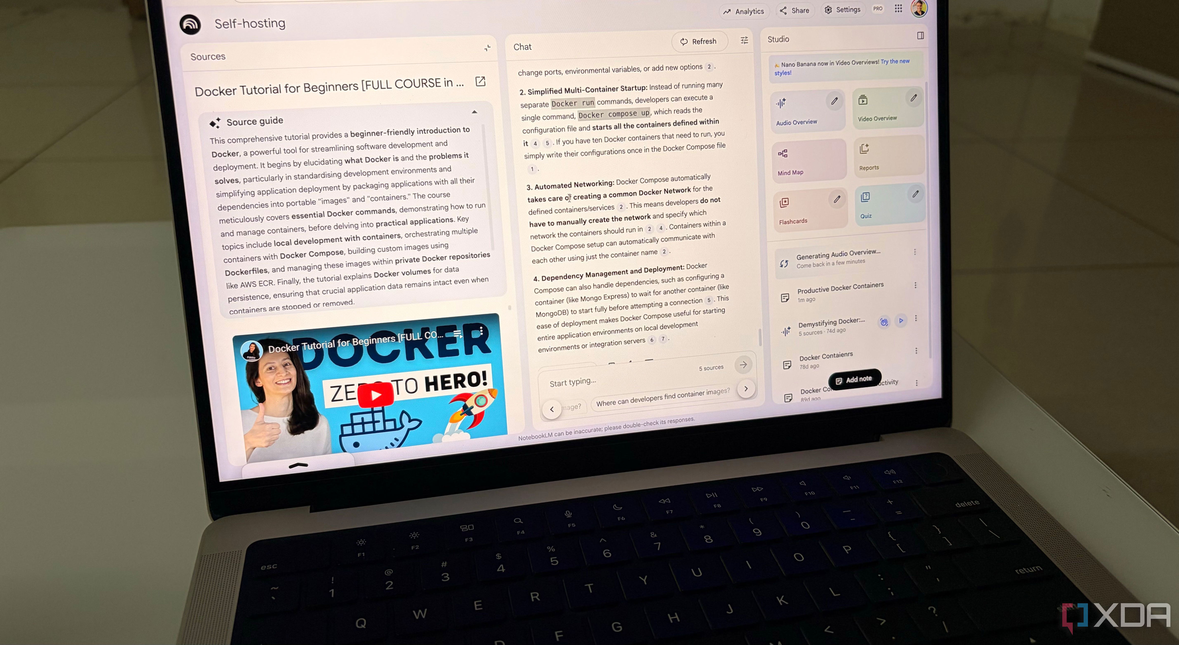 I used NotebookLM to learn about Docker and I should have sooner