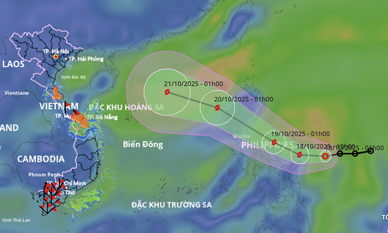 Tropical depression near Vietnam grows into storm