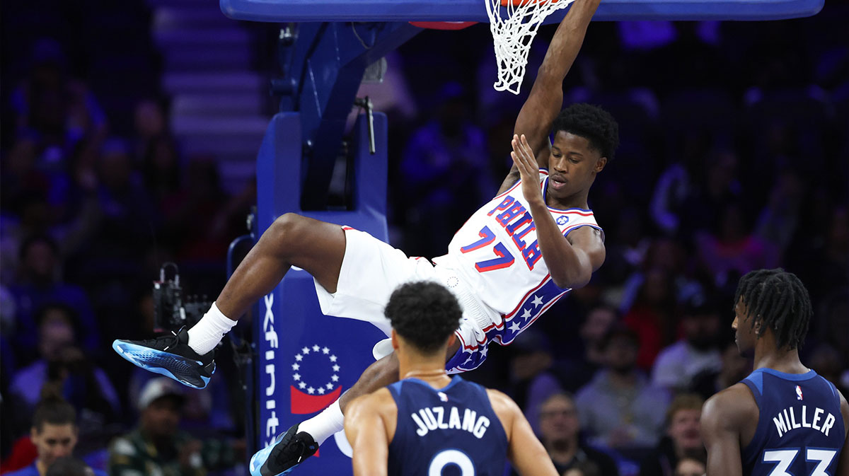 76ersâ VJ Edgecombe slams with authority in first game with Joel Embiid