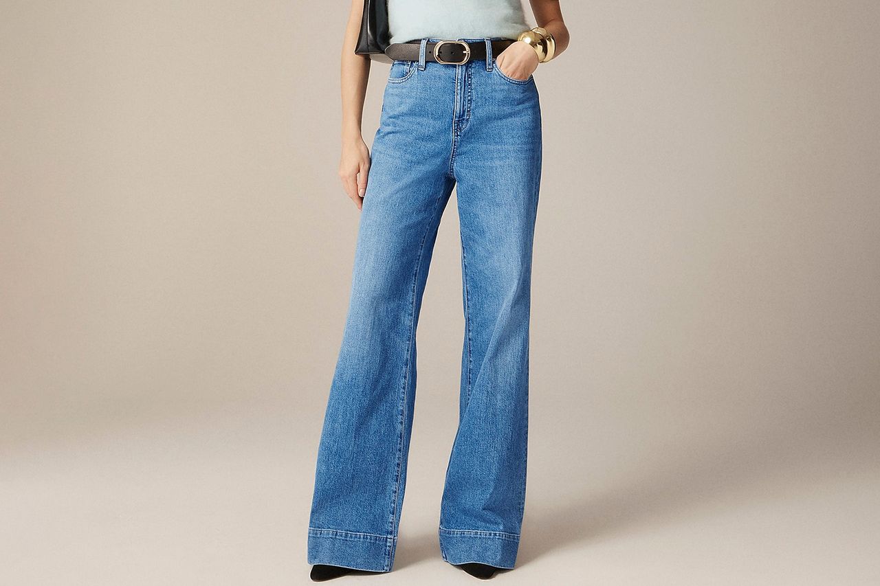 High-rise denim trouser in 1996 semi-stretch