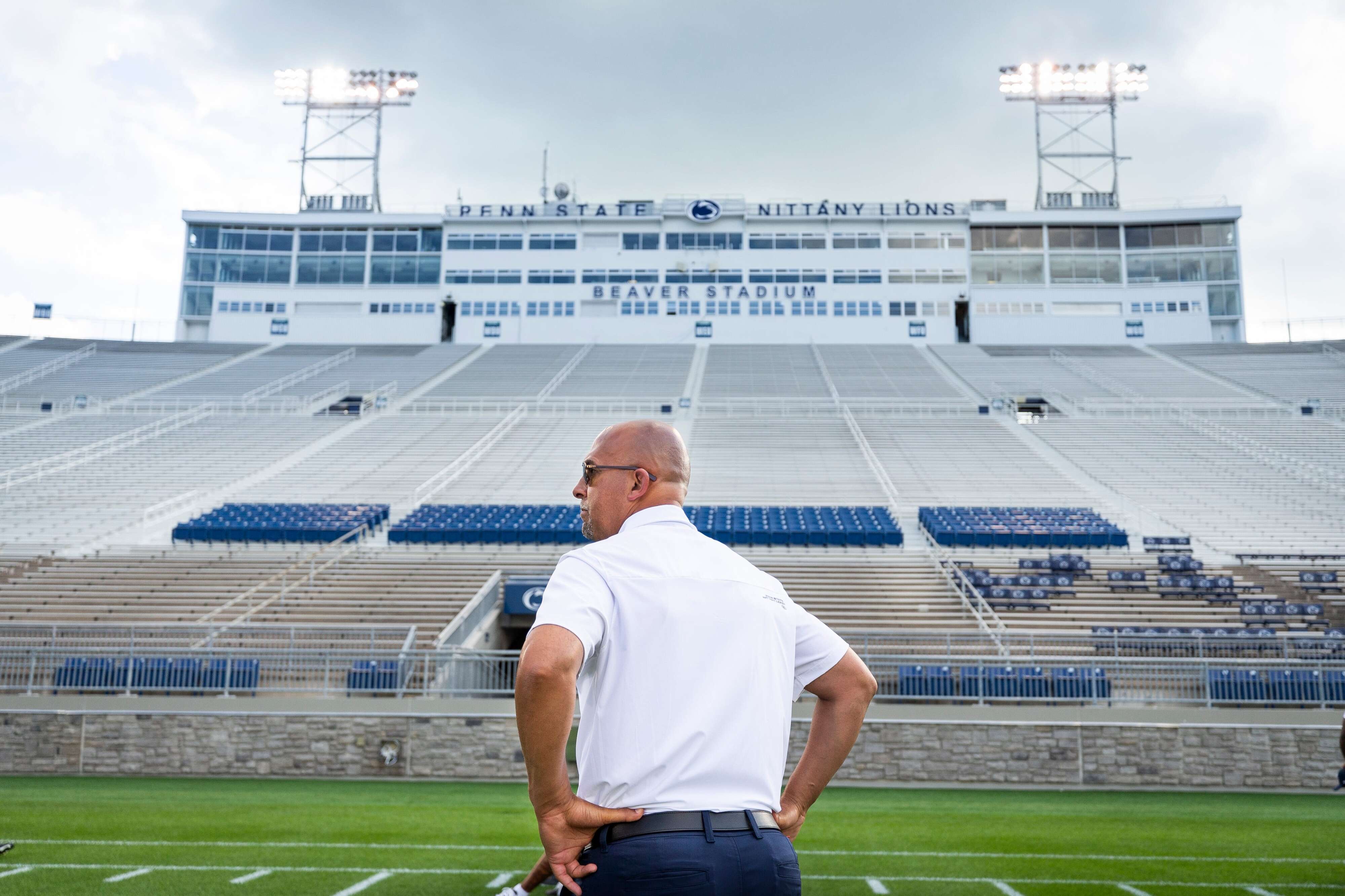 Penn State head coach James Franklin looks on during photo day in Beaver Stadium on Aug. 21, 2021. Joe Hermitt | jhermitt@pennlive.com Joe Hermitt | jhermitt@pennlive.com