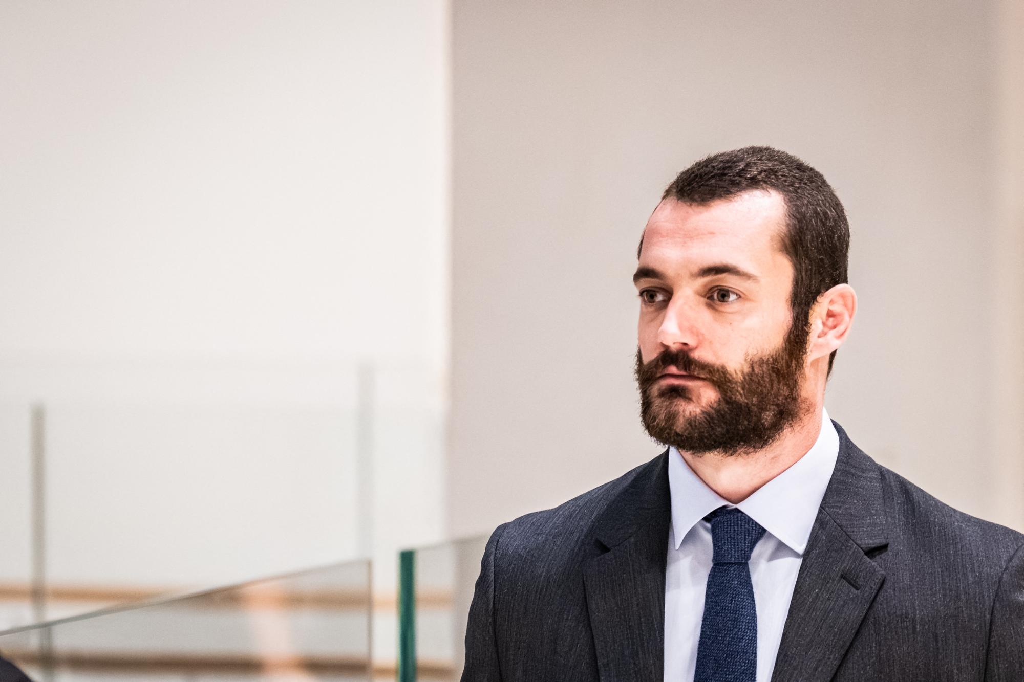 Louis Sarkozy photographié au tribunal de Paris le 15 septembre.
