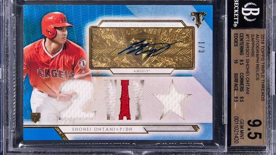 大谷翔平 TOPPS TRIPLE THREADS RELICS Most expensive Topps Triple Threads cards