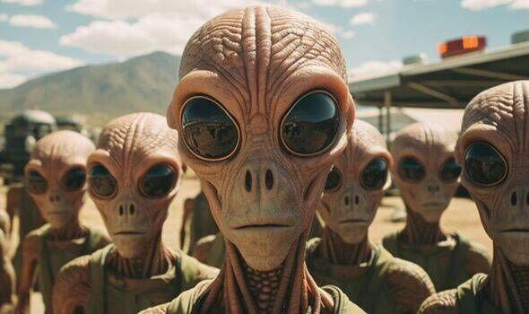 area 51 aliens ai generated photo