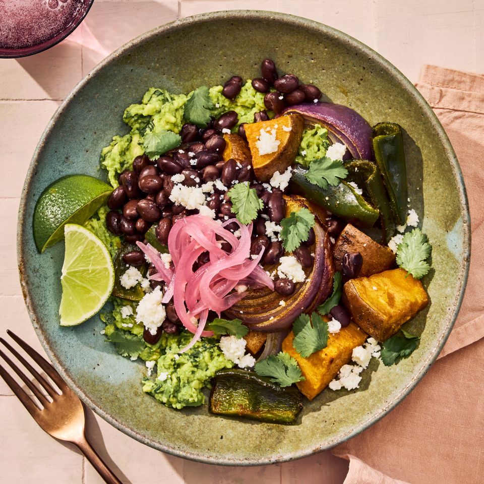 an image of the Roasted Veggie & Black Bean Bowls