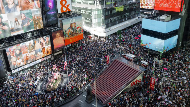 Millions rally against Trump at ‘No Kings’ protests across the US ...