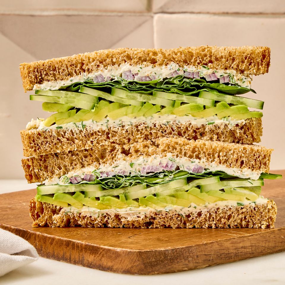 a recipe photo of Cucumber & Spinach Sandwich