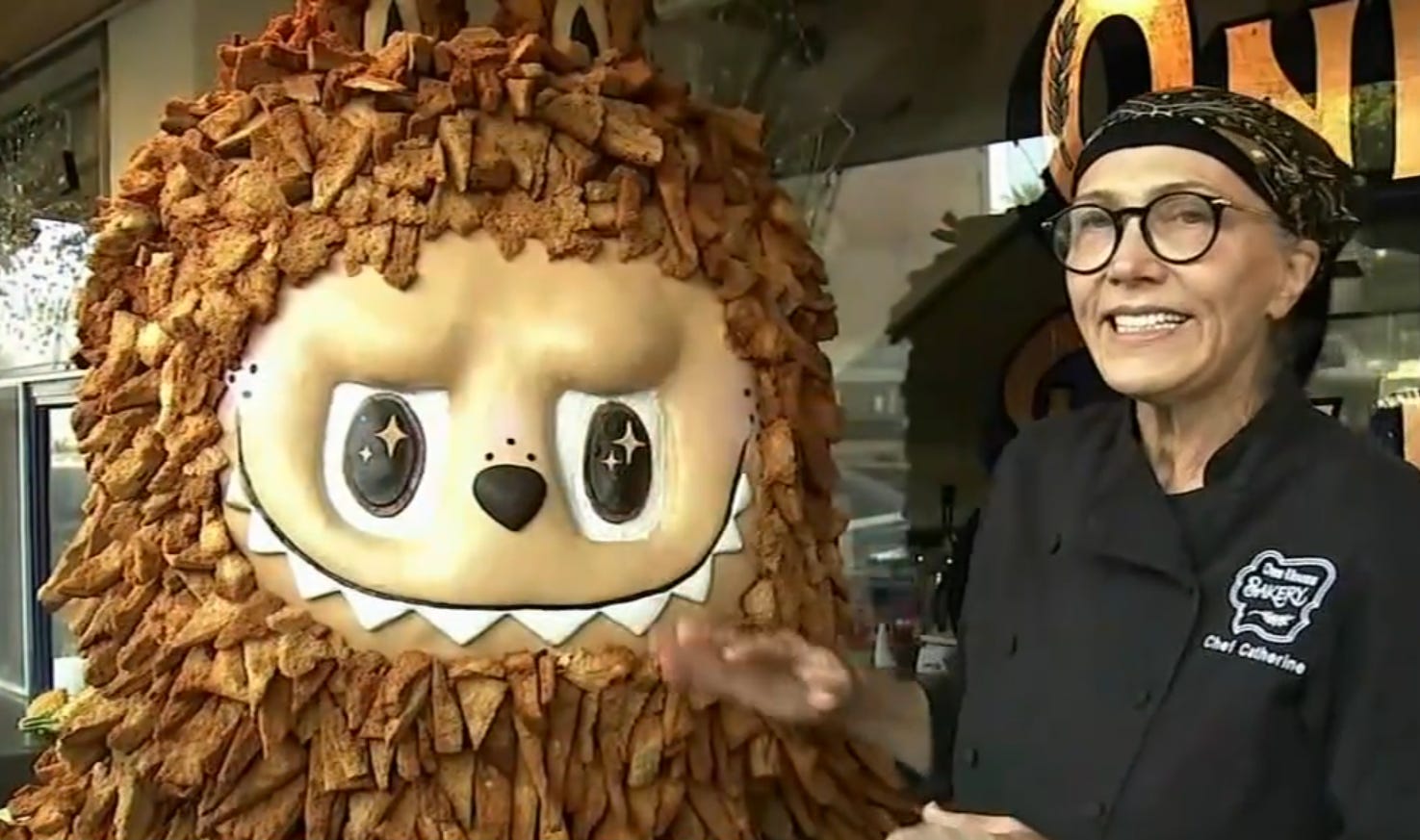 This Labubu is 7 Feet Tall, Weighs 300 Pounds and is Made of BREAD.