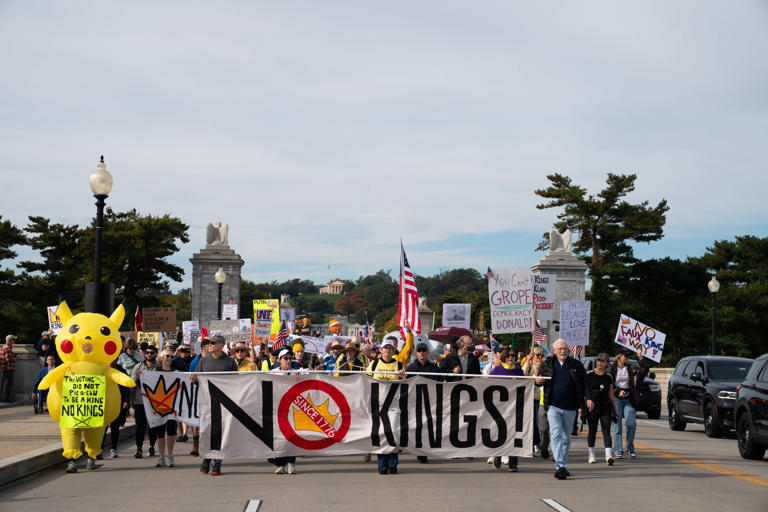 ‘No Kings’ protests against Trump bring a street party vibe as GOP ...