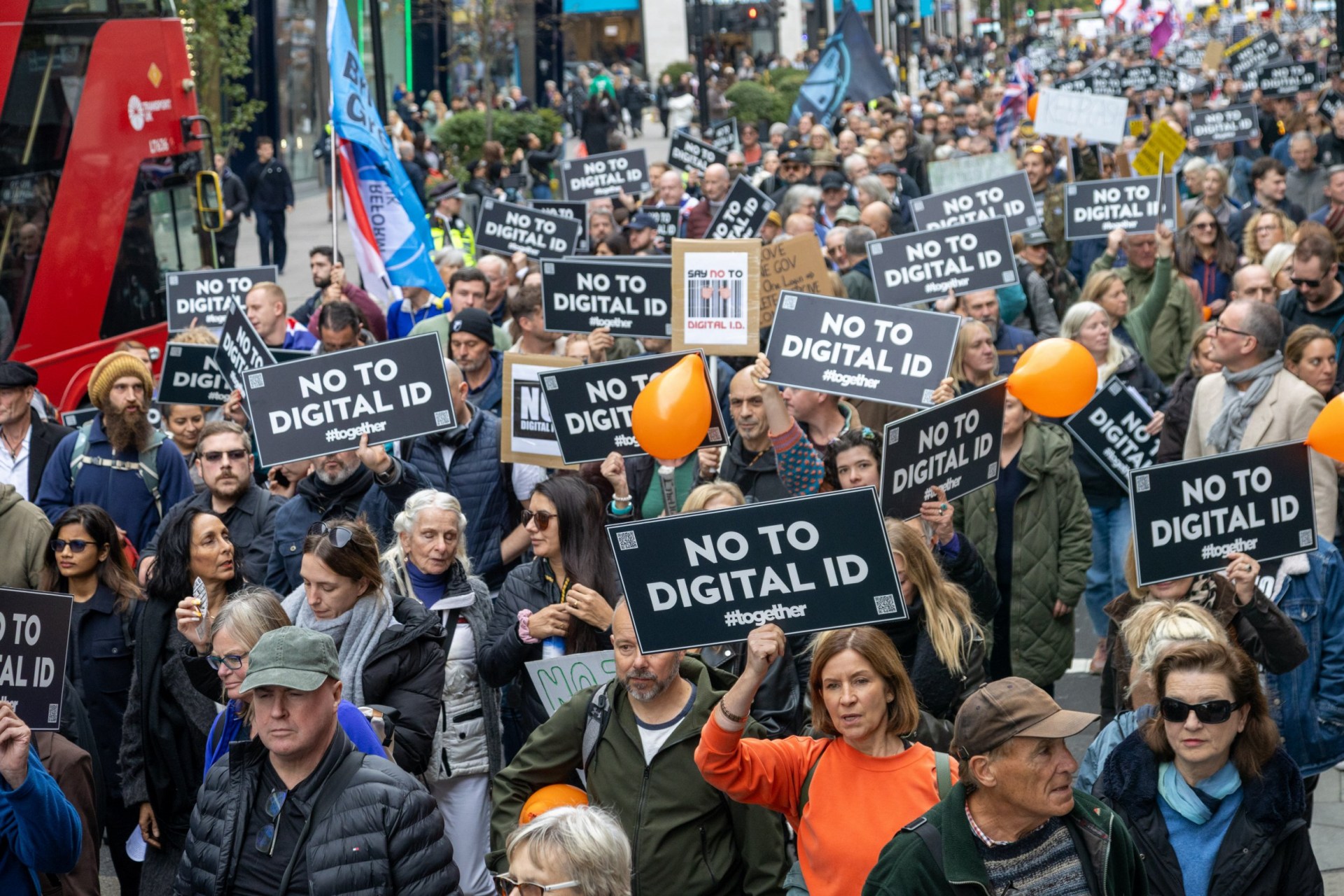Thousands protest plans for mandatory digital ID cards