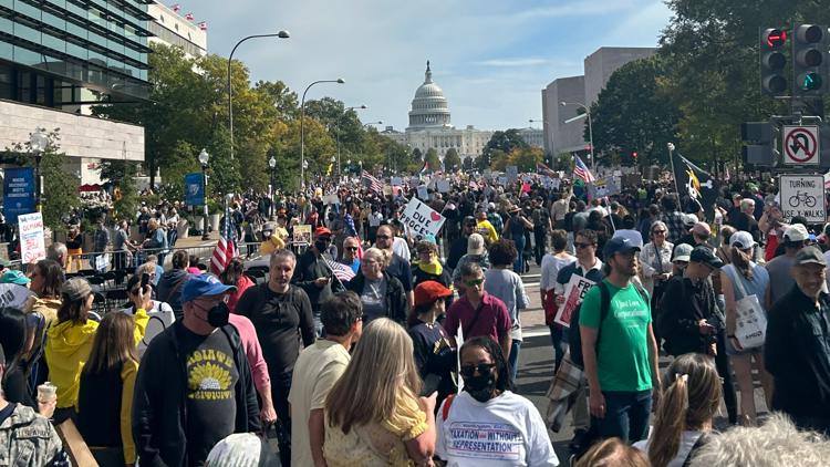 Protesters flood DC streets for 'No Kings' rally