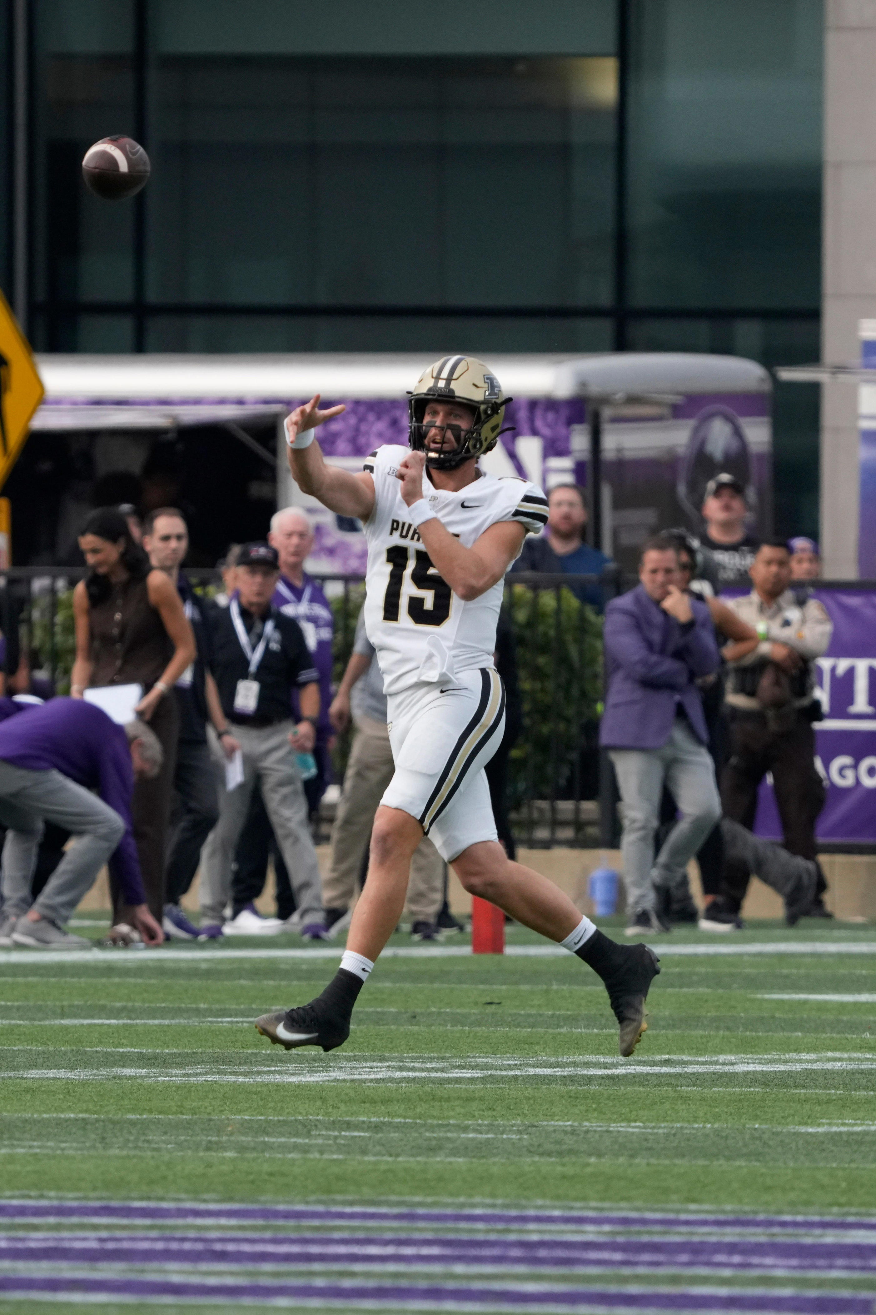 Purdue quarterback exits game at Northwestern with injury