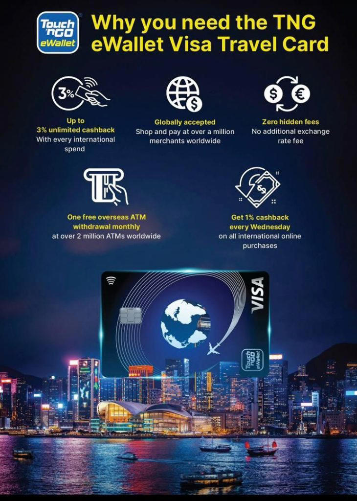 TNG eWallet Visa Travel Card 3% unlimited cashback promo extended until ...