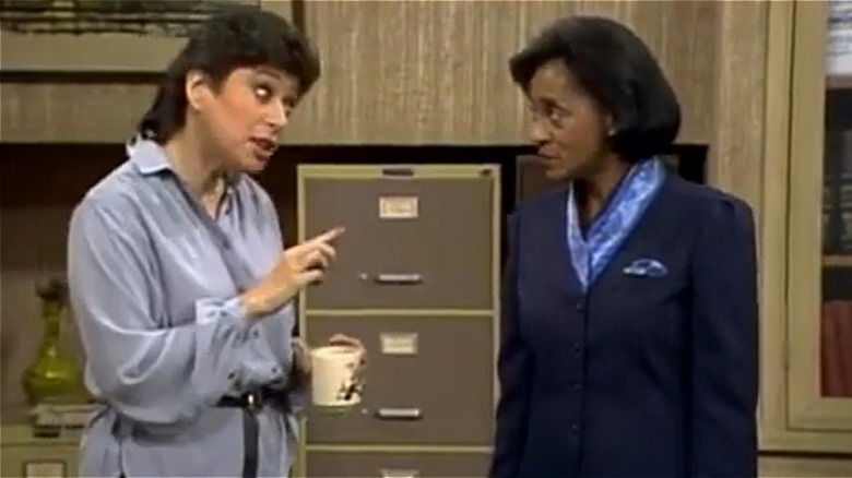 Florence and Elena Beltran having a discussion in Checking In