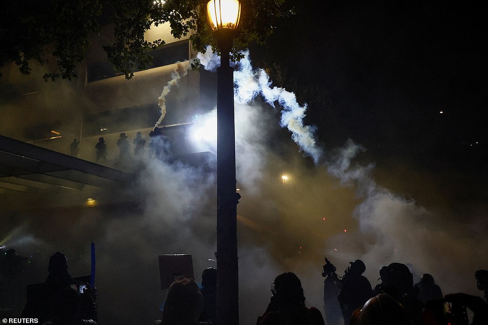 Tear gas fired outside Portland ICE facility at No Kings Day protest