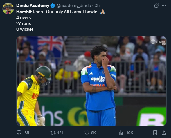 'Harshit Rana is Haris Rauf of India': Indian cricketer trolled ...