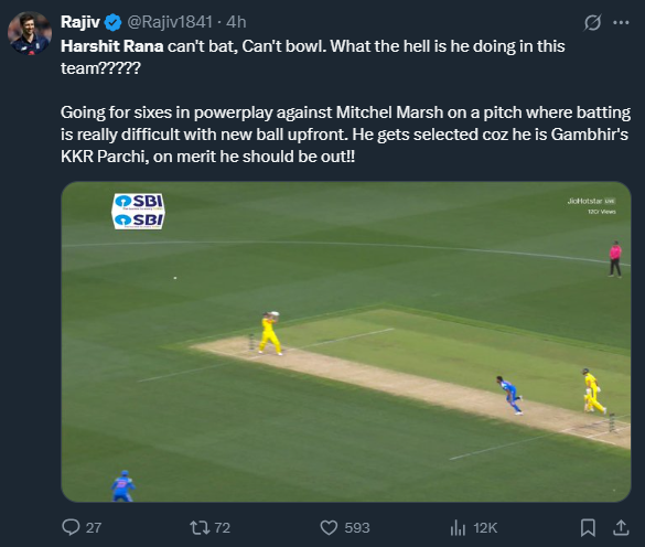 'Harshit Rana is Haris Rauf of India': Indian cricketer trolled ...