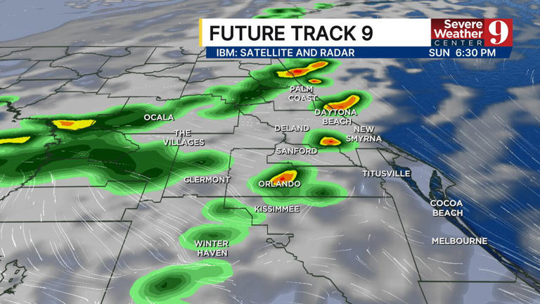 Cold front brings evening showers and cooling trend to Central Florida