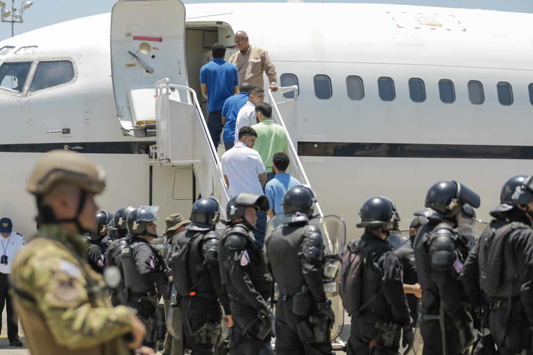 More than 250 Venezuelans deported to CECOT in March were returned to their home country as part of a prison swap that saw Americans returned to the United States (Getty Images)