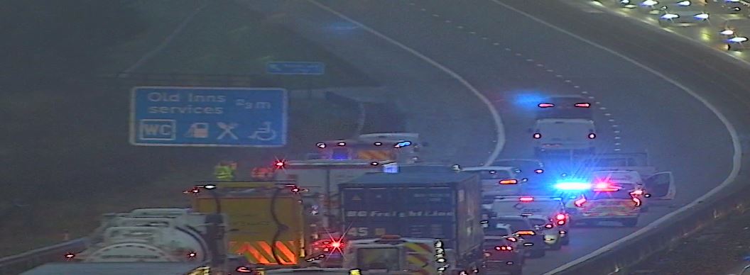 North Lanarkshire crash: M80 lane blocked northbound at J5 after multi ...