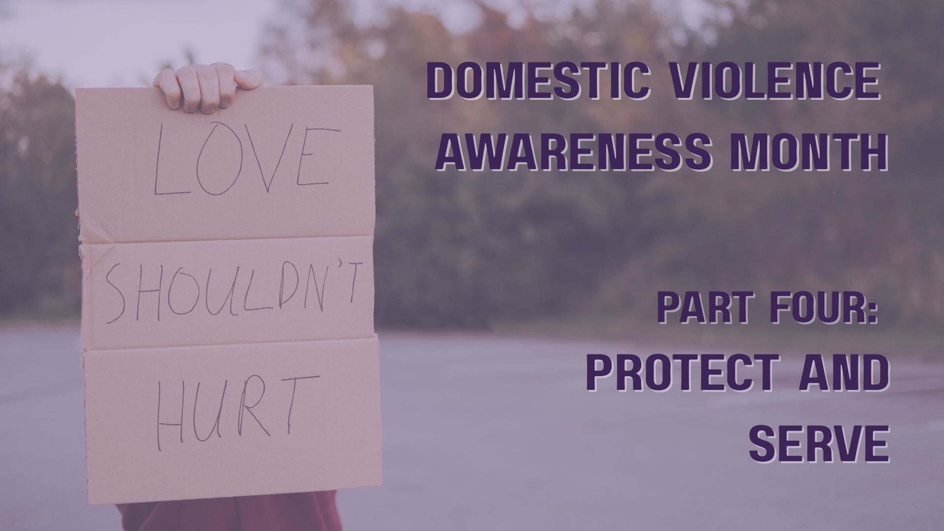 Domestic Violence Awareness Month: Protect and Serve