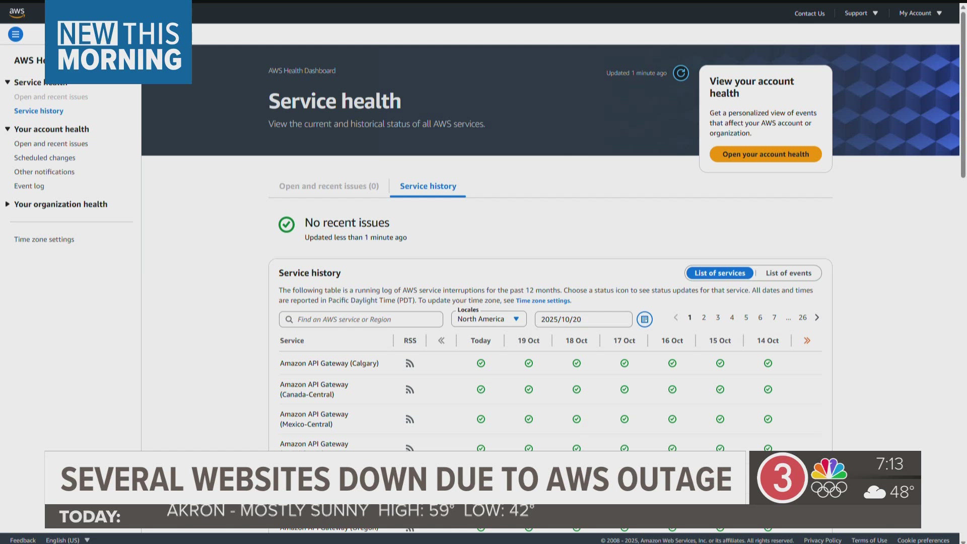 Amazon Web Services outage disrupts major websites overnight, Amazon ...