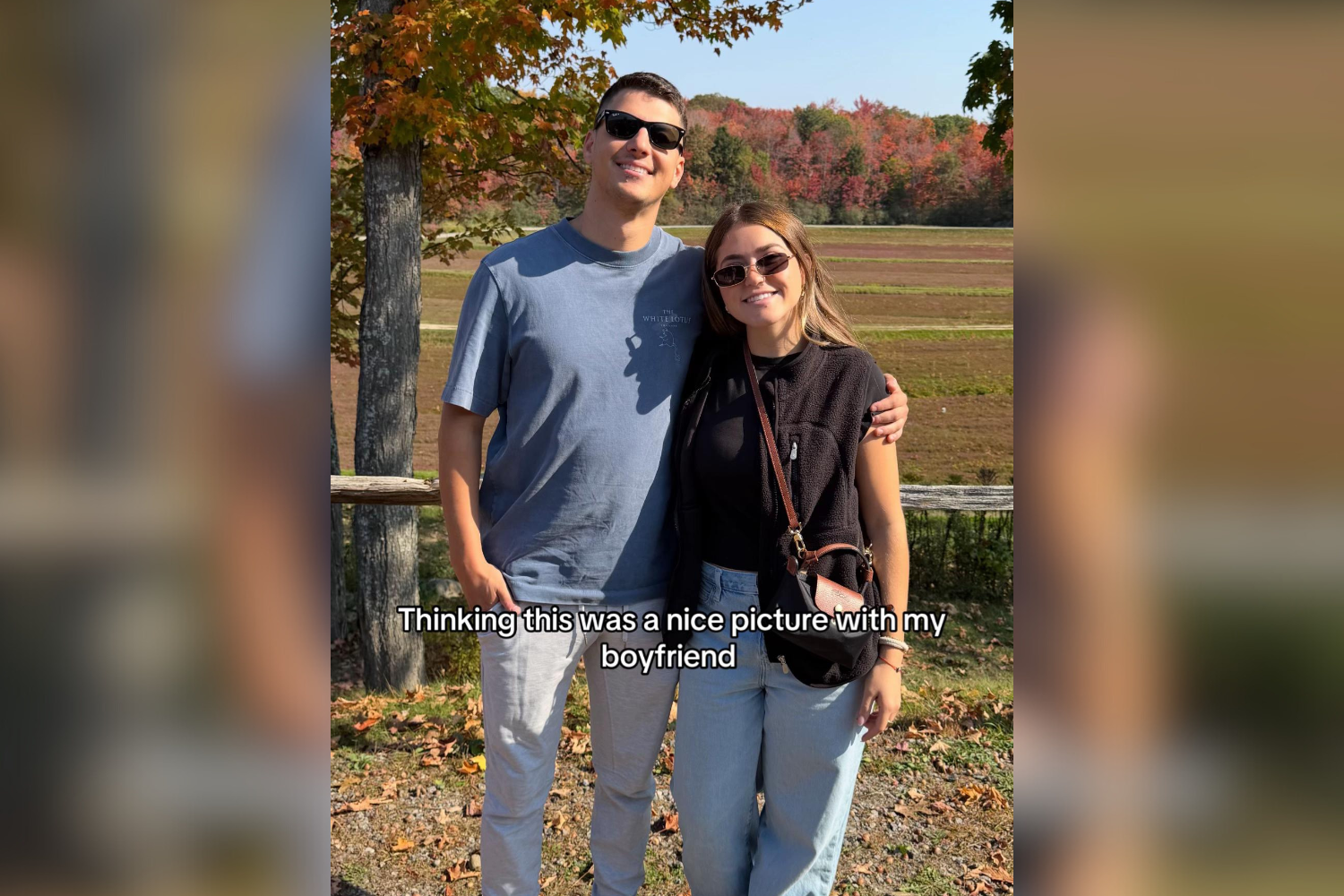 Woman thinks she took a "nice picture" with boyfriend—then she looks closer