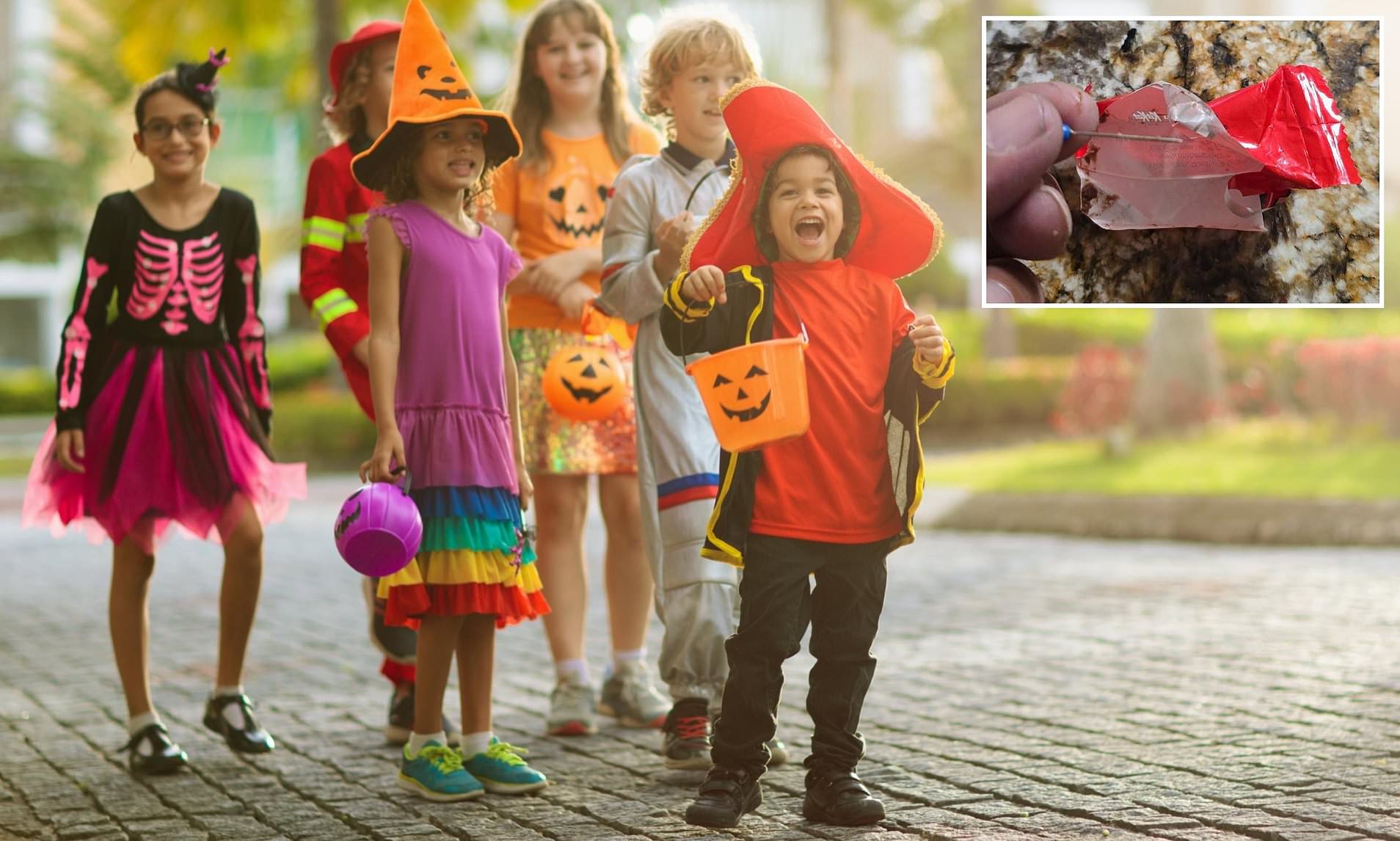 Horrified families find NEEDLES in candy handed out to children in