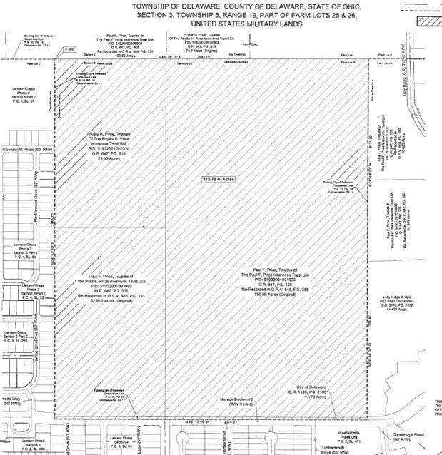 Property owners annexing 284 acres into Delaware from townships