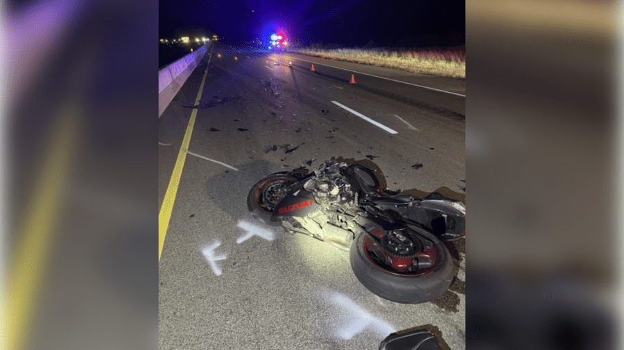 Motorcyclist dies in three-vehicle crash Sunday night